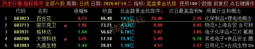 『尾盘黄金坑排序』主力洗盘结束后的尾盘潜伏低吸 短线次日套利排序工具 数据可回测,电脑使用 『尾盘黄金坑排序』主力洗盘结束后的尾盘潜伏低吸 短线次日套利排序工具 数据可回测,电脑使用