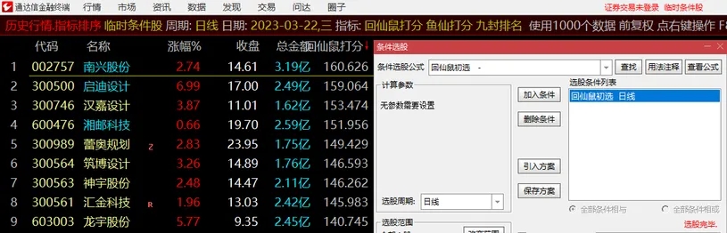 2023回仙鼠《小鼠挖坑尾盘专用打分第1》通达信支持电脑版+手机版 2023回仙鼠《小鼠挖坑尾盘专用打分第1》通达信支持电脑版+手机版