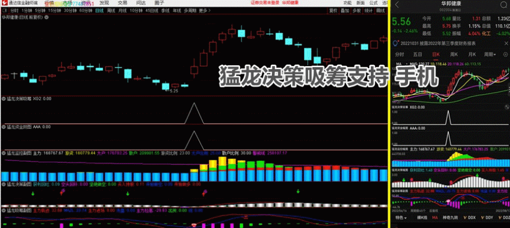 【金钻指标】猛龙决策吸筹金钻公式指标{副图/选股]支持手机电脑