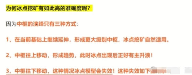 【冰点挖矿】模型主图/副图/选股指标 中枢震荡中每一段下都会被拉回 冰点挖矿就是利用了这个原理 手机电脑通用! 【冰点挖矿】模型主图/副图/选股指标 中枢震荡中每一段下都会被拉回 冰点挖矿就是利用了这个原理 手机电脑通用!