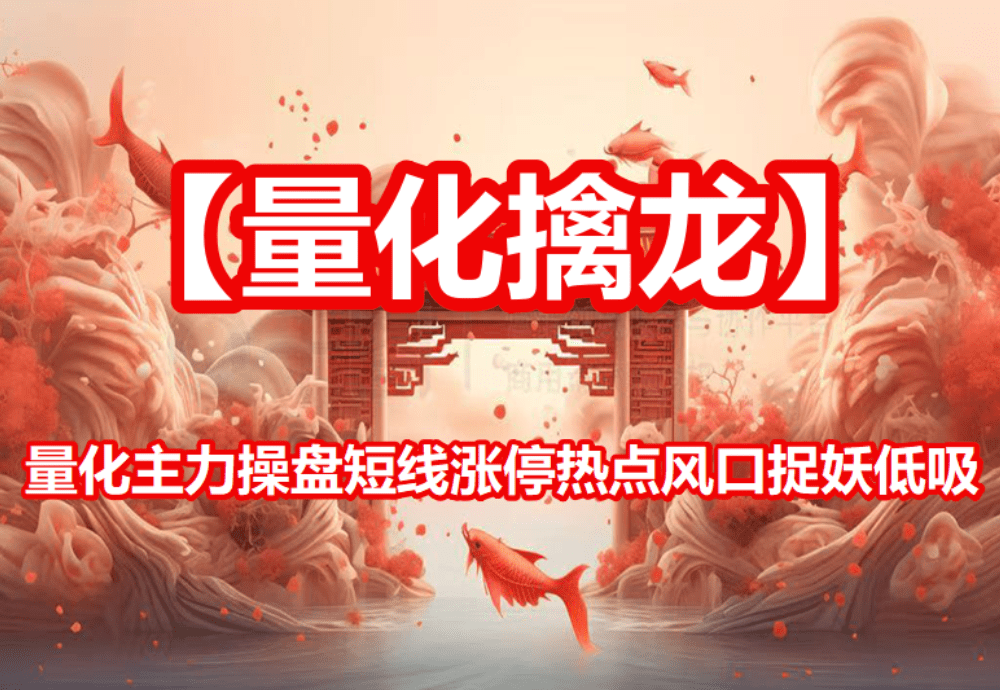 【量化擒龙】主附图选股/量化主力操盘短线涨停热点风口捉妖低吸选股指标情绪为王系统手机电脑通用