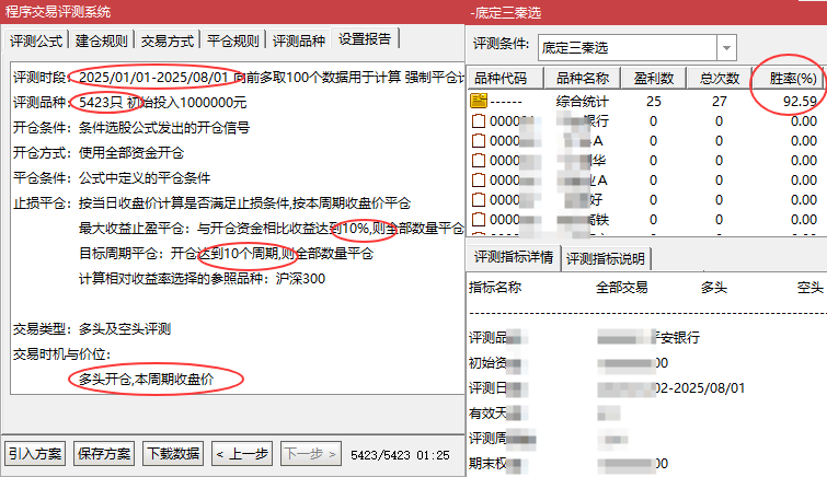某处卖500的“底定三秦”主图+选股，连板龙头低吸精准量化，出票少而精，五年平均胜率92%。
