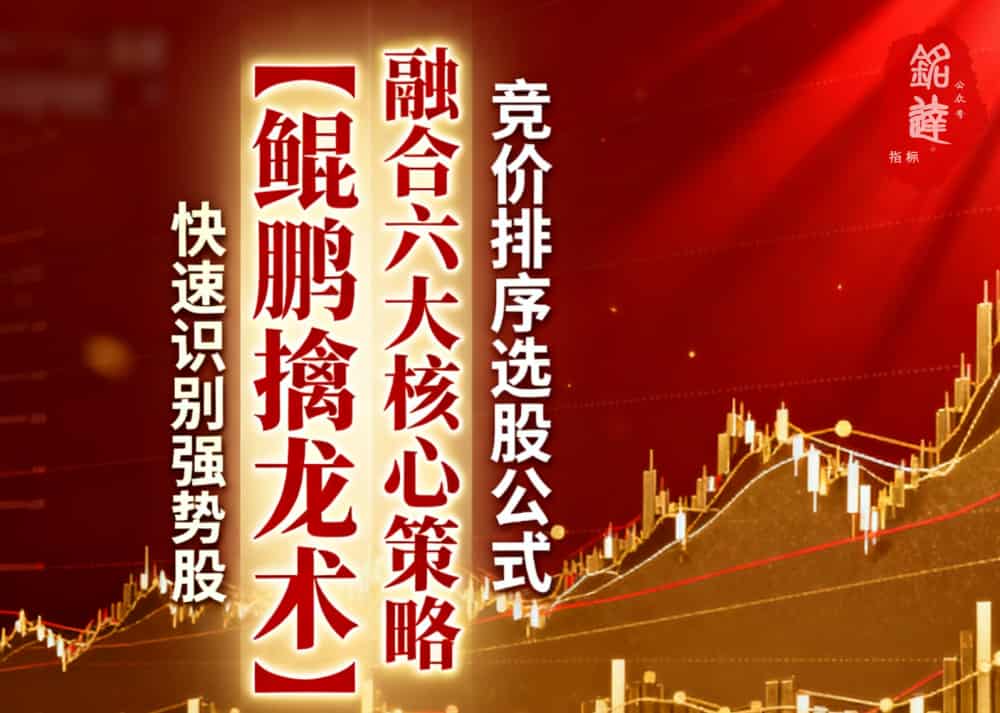 重磅发布！通达信【鲲鹏擒龙术】竞价排序选股公式 融合了六大核心策略 专为集合竞价阶段快速识别具有上涨潜力的强势股