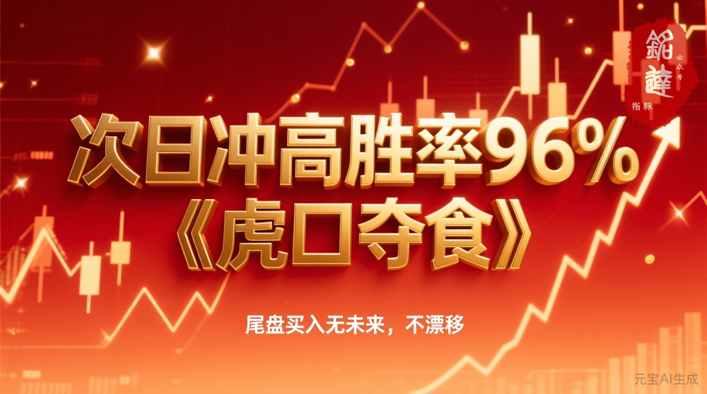 次日冲高胜率96%《虎口夺食》尾盘买入无未来，不漂移，不加密 电脑手机均可使用