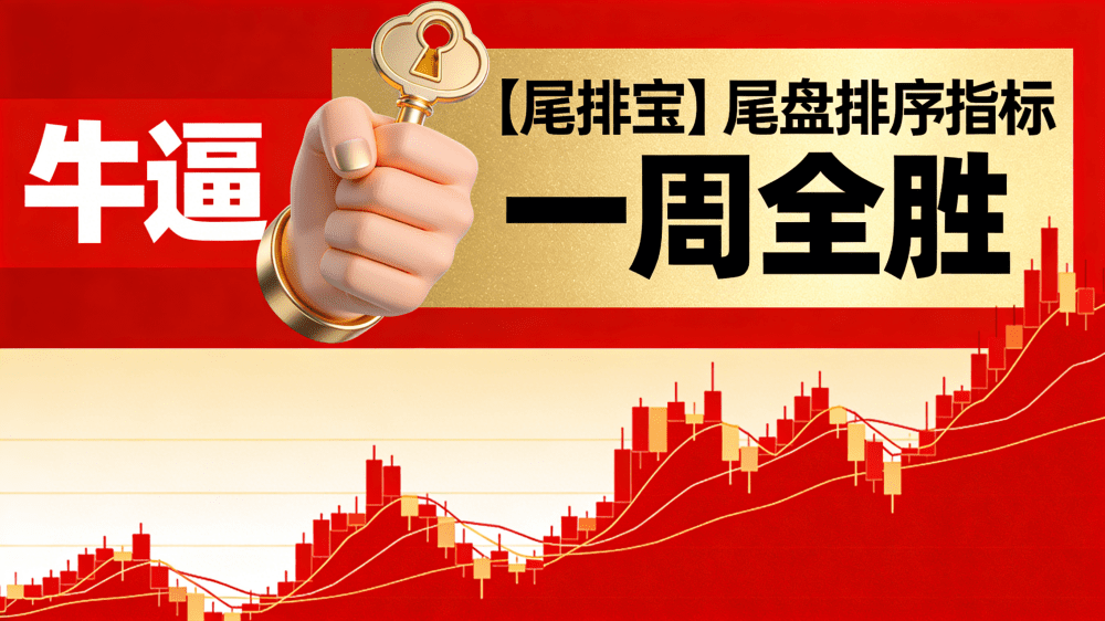 通达信【尾排宝】尾盘排序指标  无未来 不漂移可回测的尾盘排序指标 电脑手机均可使用