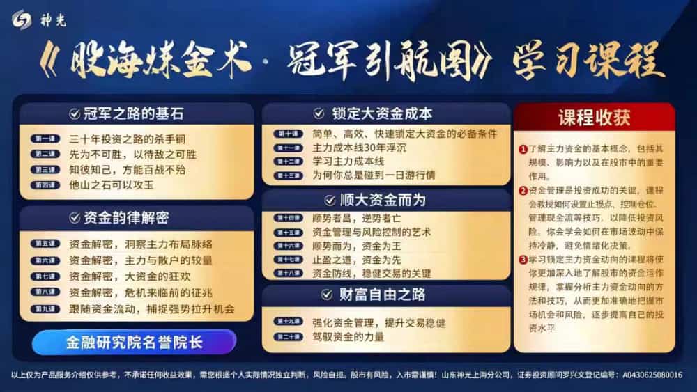 2026年神光《股海炼金术》第二期 系统课+小班课+指标+复盘笔记全套课程更新到2026年8月