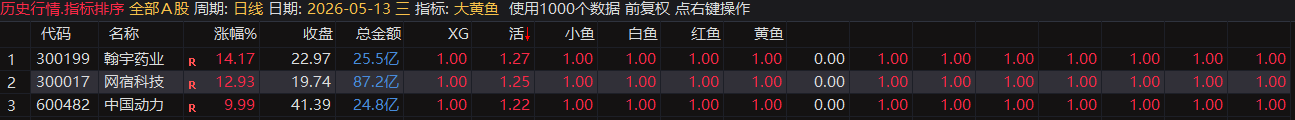 【2025金钻大黄鱼】预警、低吸、排序 捕捉最强拉升段、快速拉升段用黄鱼的形态表现。指标升级加入排序